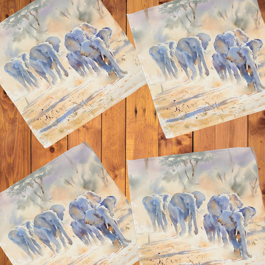 Wildlife Elephant Herd Napkins