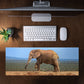 Wildlife Elephant On Hapoor Dam Desk Pad by Annette Heymans
