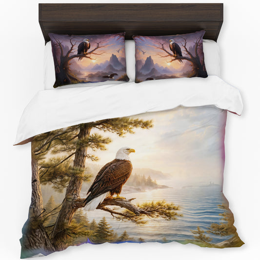 Wildlife Fish Eagle Duvet Cover Set