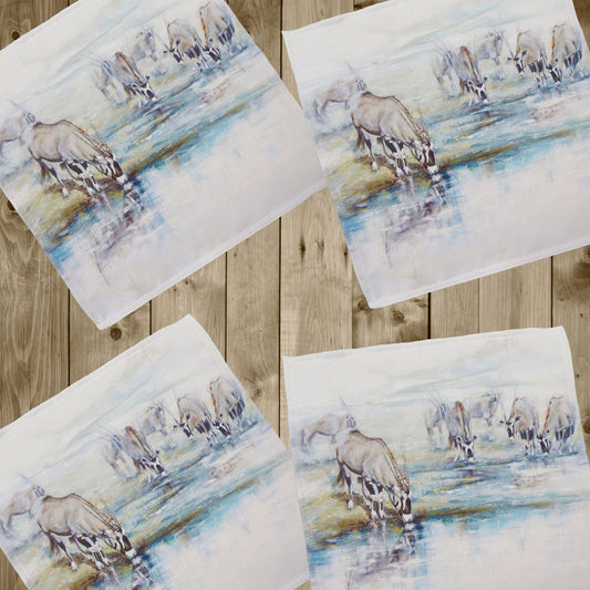 Wildlife Gemsbok Waterhole Napkins