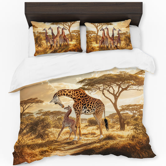 Wildlife Gentle Giraffe Duvet Cover Set