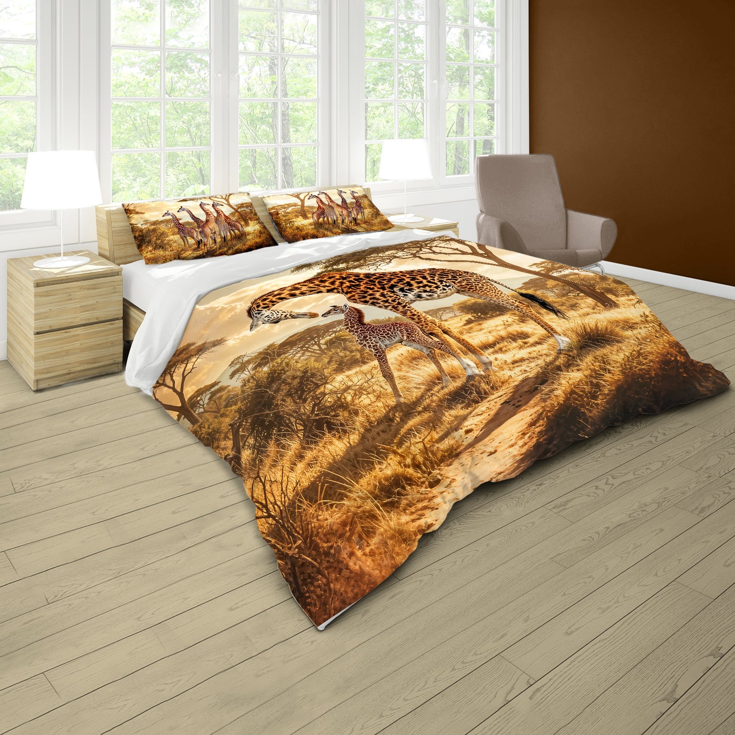Wildlife Gentle Giraffe Duvet Cover Set