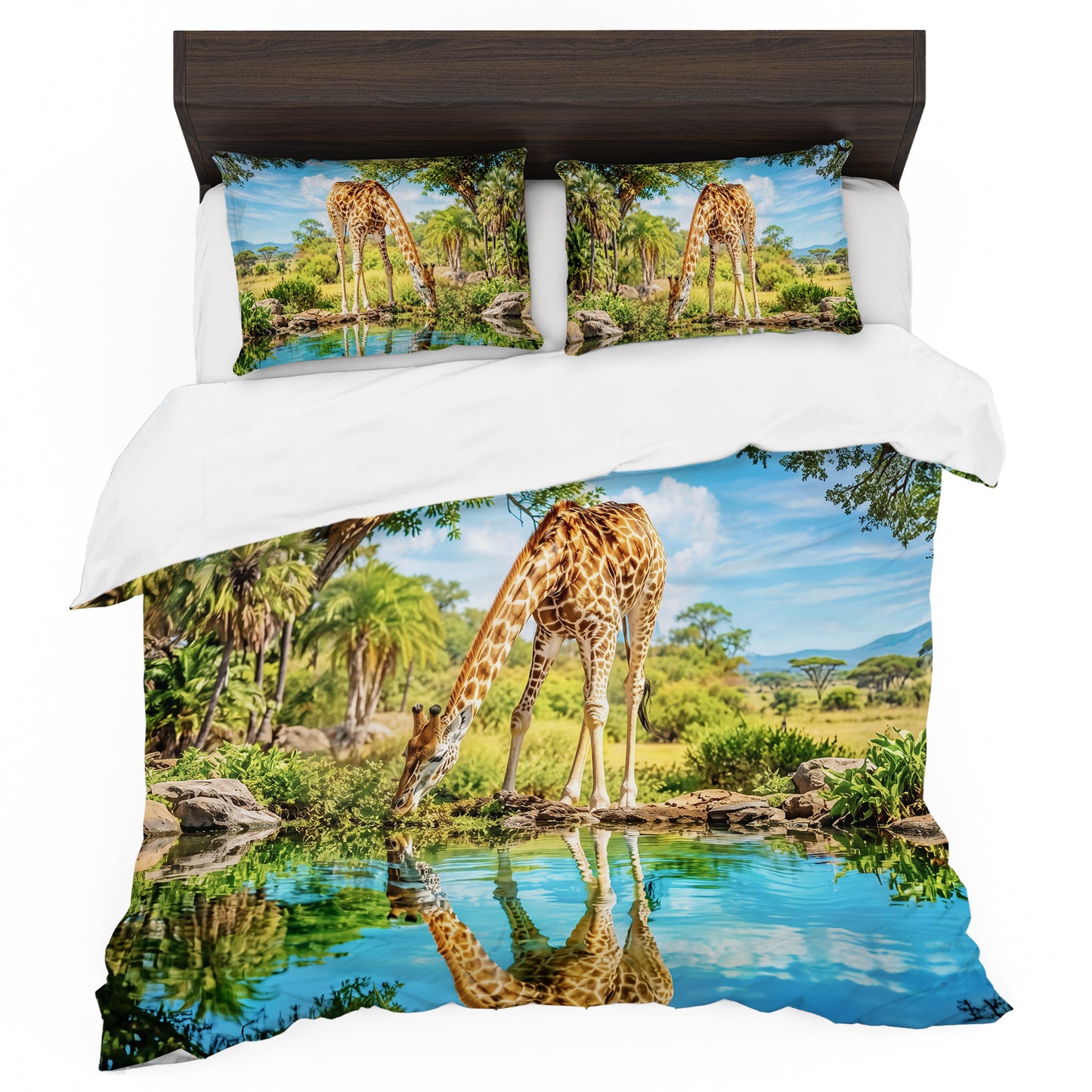 Wildlife Giraffe Oasis Duvet Cover Set