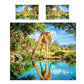 Wildlife Giraffe Oasis Duvet Cover Set
