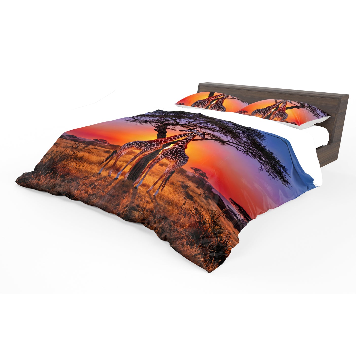 Wildlife Giraffe Pair Duvet Cover Set
