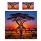 Wildlife Giraffe Pair Duvet Cover Set