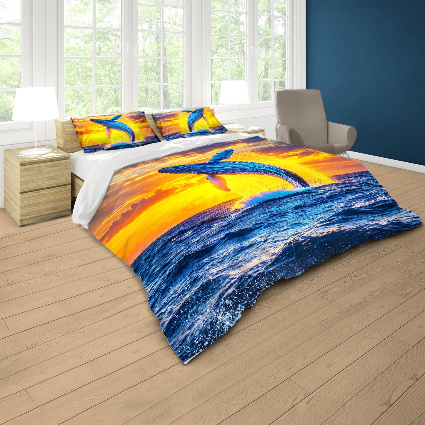 Wildlife Humpback Whale Duvet Cover Set