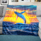 Wildlife Humpback Whale Light Weight Fleece Blanket