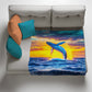 Wildlife Humpback Whale Light Weight Fleece Blanket