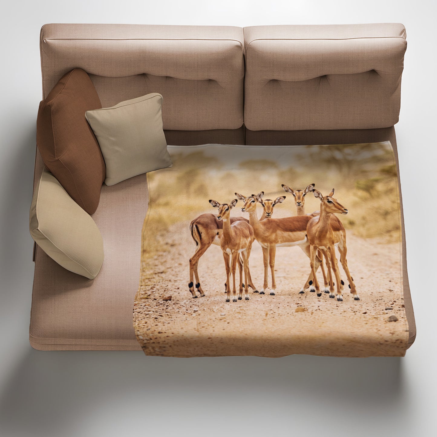 Wildlife Impalas Light Weight Fleece Blanket
