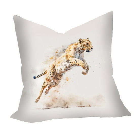 Wildlife Jumping Leopard Luxury Scatter