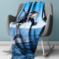 Wildlife Killer Whale Light Weight Fleece Blanket