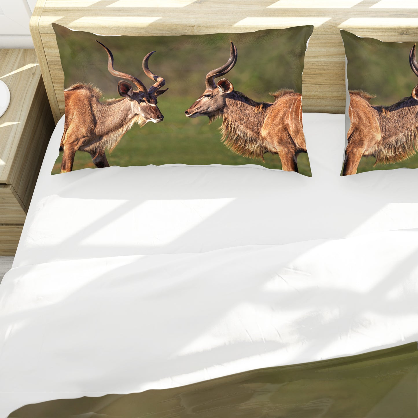 Wildlife Kudu Bulls Duvet Cover Set by Annette Heymans