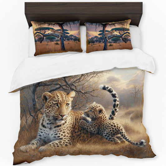 Wildlife Leopard Duvet Cover Set