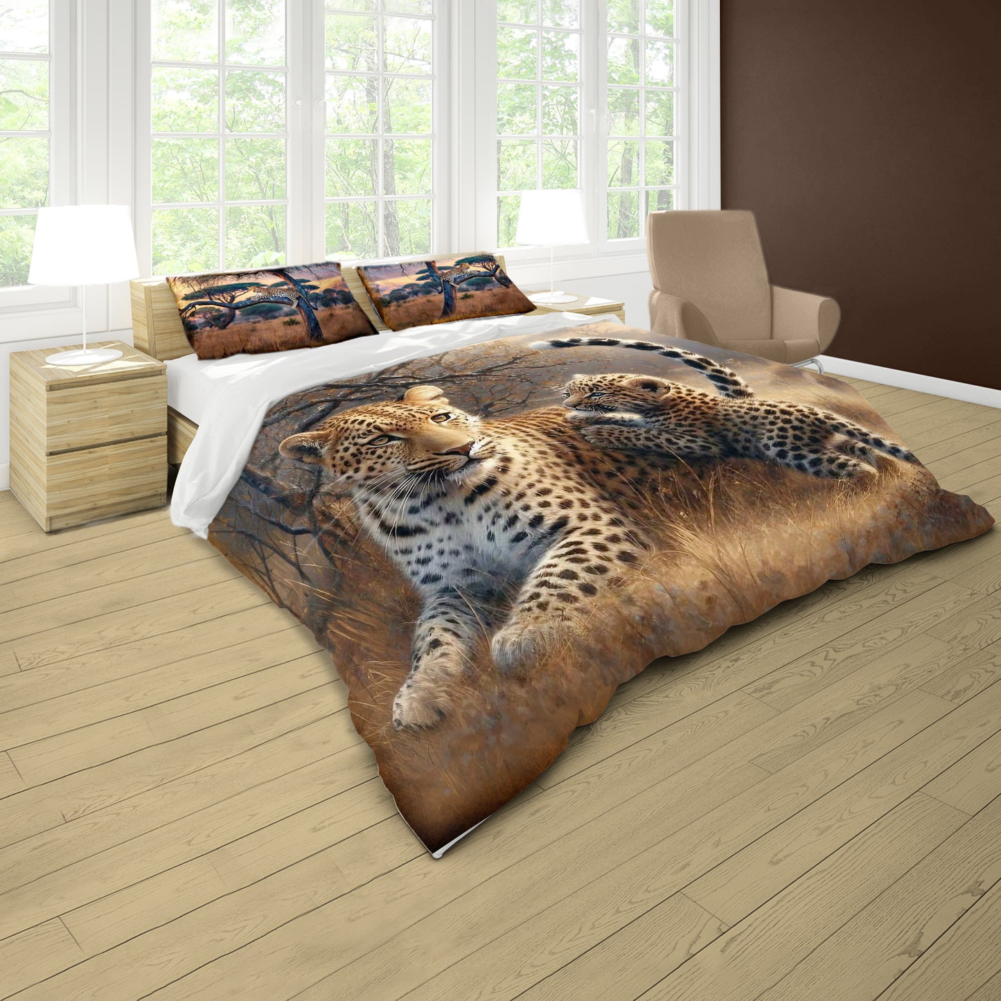 Wildlife Leopard Duvet Cover Set