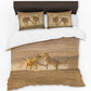 Wildlife Lion Cubs Playing Duvet Cover Set by Fanie Heymans