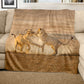 Wildlife Lion Cubs Playing Light Weight Fleece Blanket by Fanie Heymans