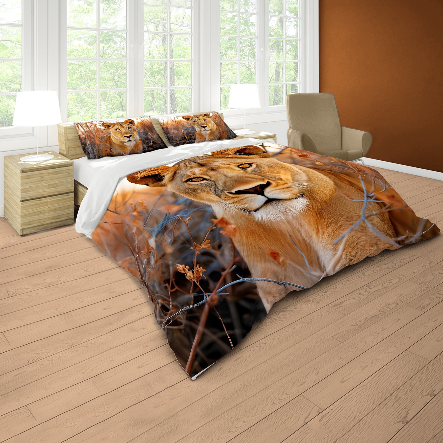 Wildlife Lion Queen of the Serengeti Duvet Cover Set