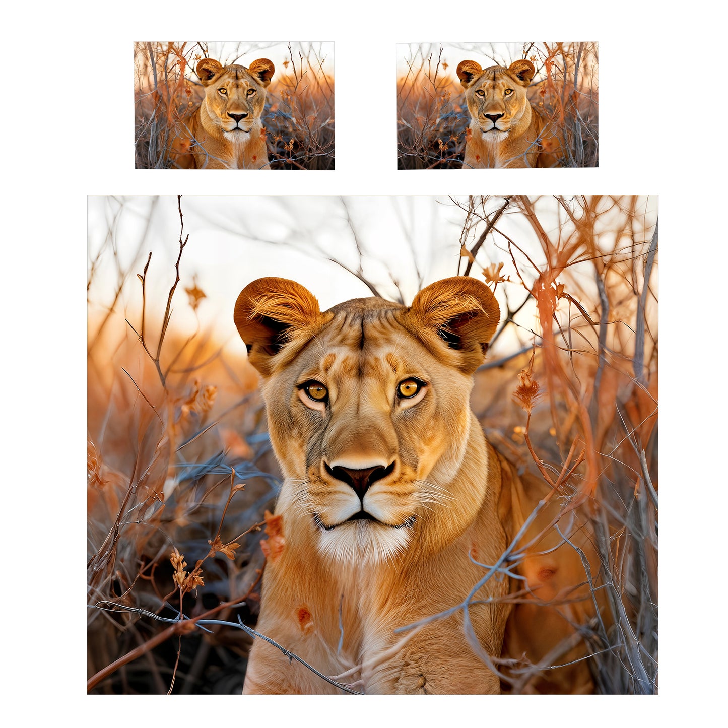 Wildlife Lion Queen of the Serengeti Duvet Cover Set
