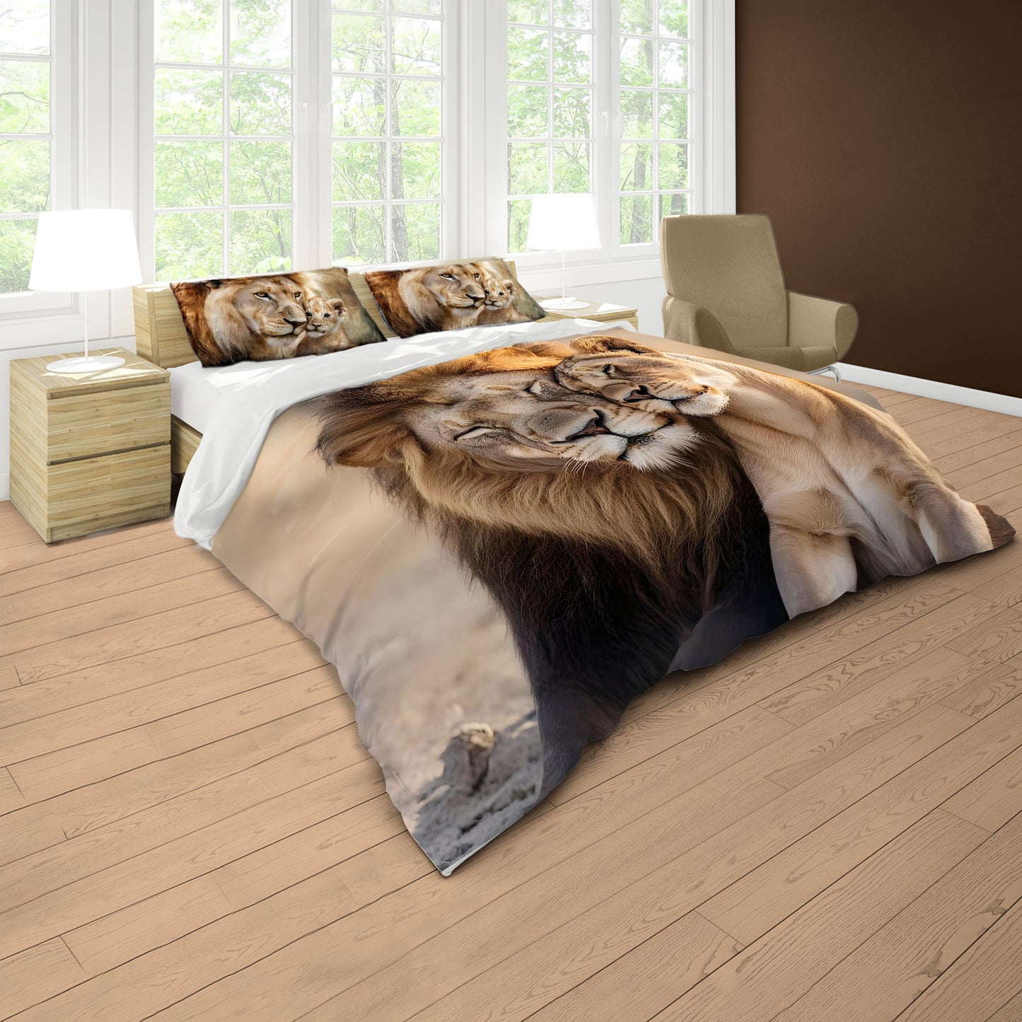 Wildlife Lion Savannah Sweethearts Duvet Cover Set