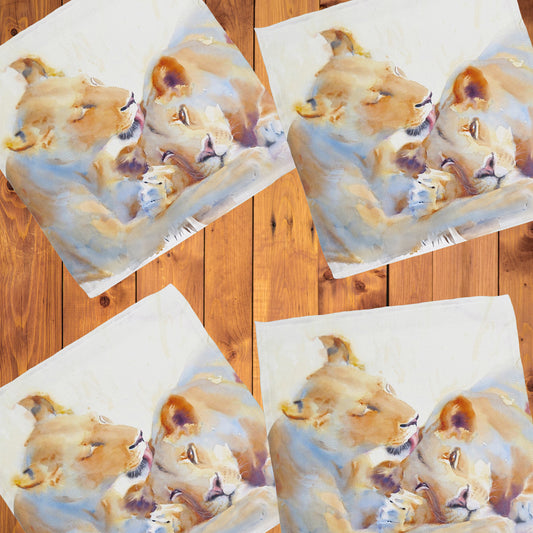 Wildlife Lioness Love Napkins