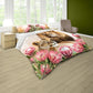 Wildlife Lions Crowned by Protea Duvet Cover Set