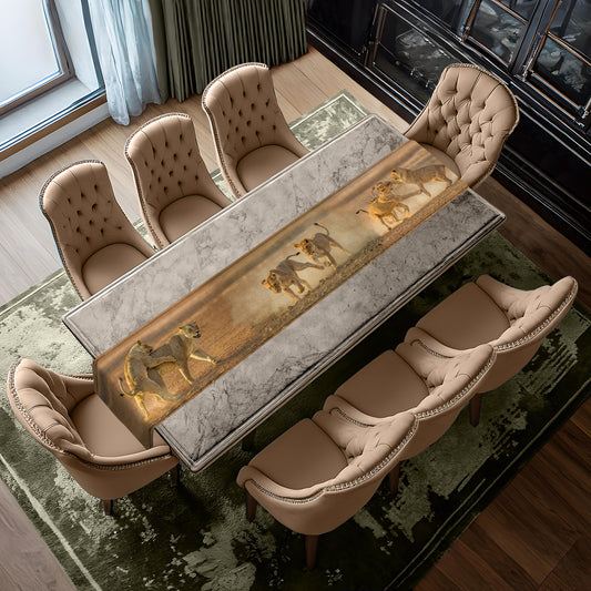 Wildlife Lions Table Runner by Fanie Heymans