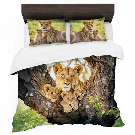 Wildlife Lions on the Lookout Duvet Cover Set
