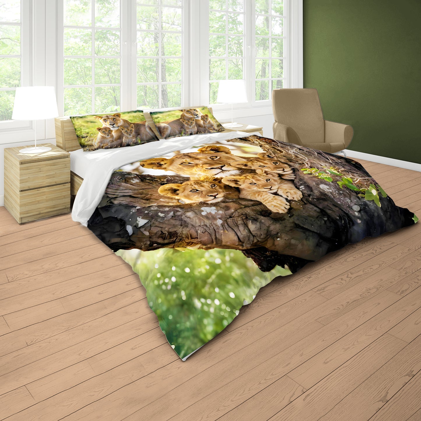 Wildlife Lions on the Lookout Duvet Cover Set