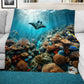 Wildlife Manta Ray Ocean Light Weight Fleece Blanket