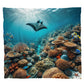 Wildlife Manta Ray Ocean Light Weight Fleece Blanket