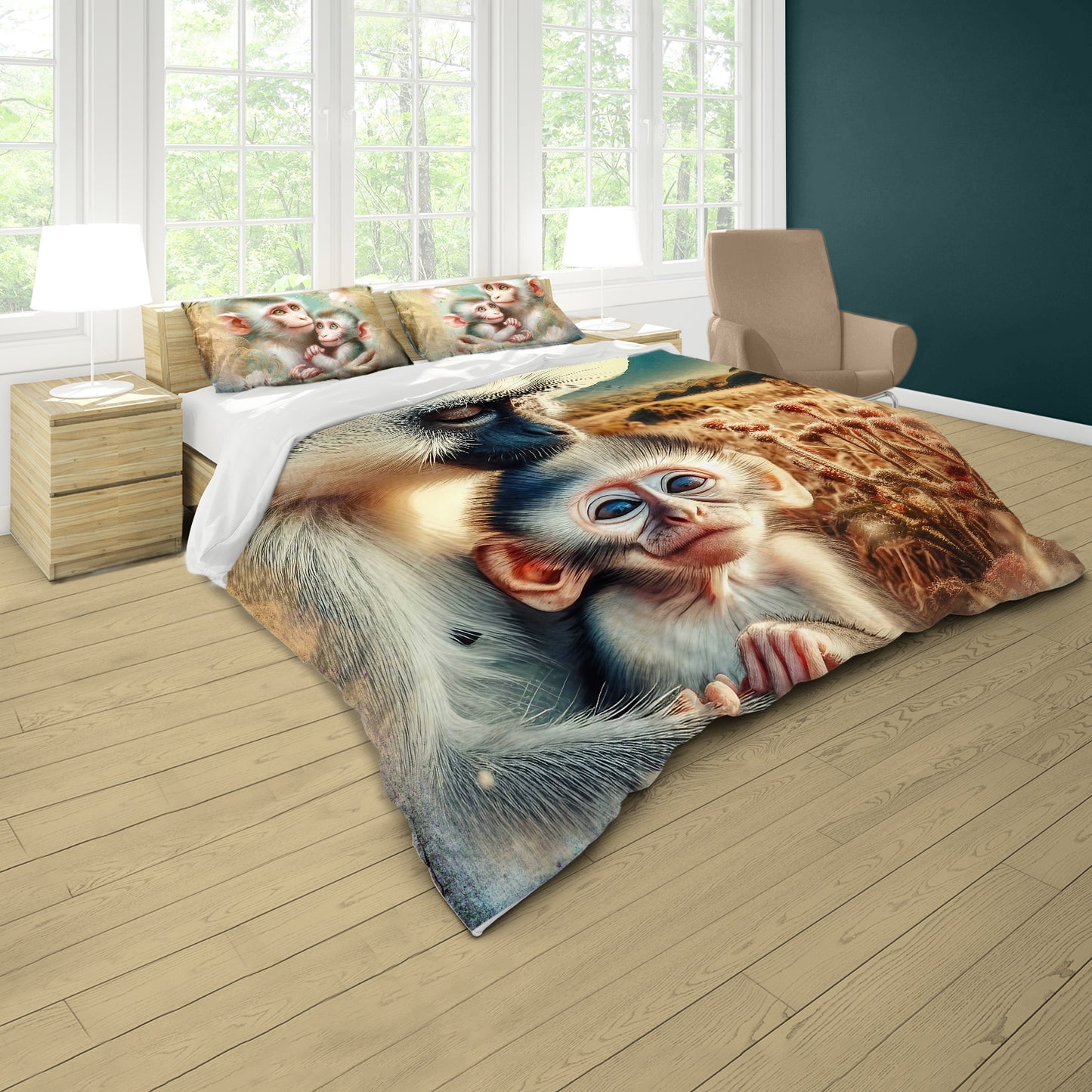 Wildlife Monkey Duvet Cover Set