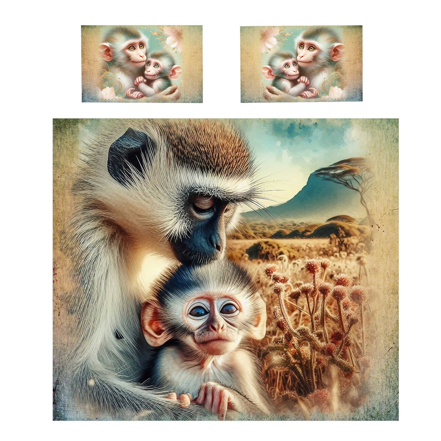 Wildlife Monkey Duvet Cover Set