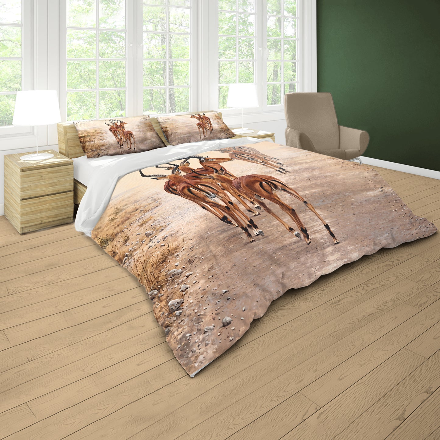 Wildlife Path of the Impala Duvet Cover Set