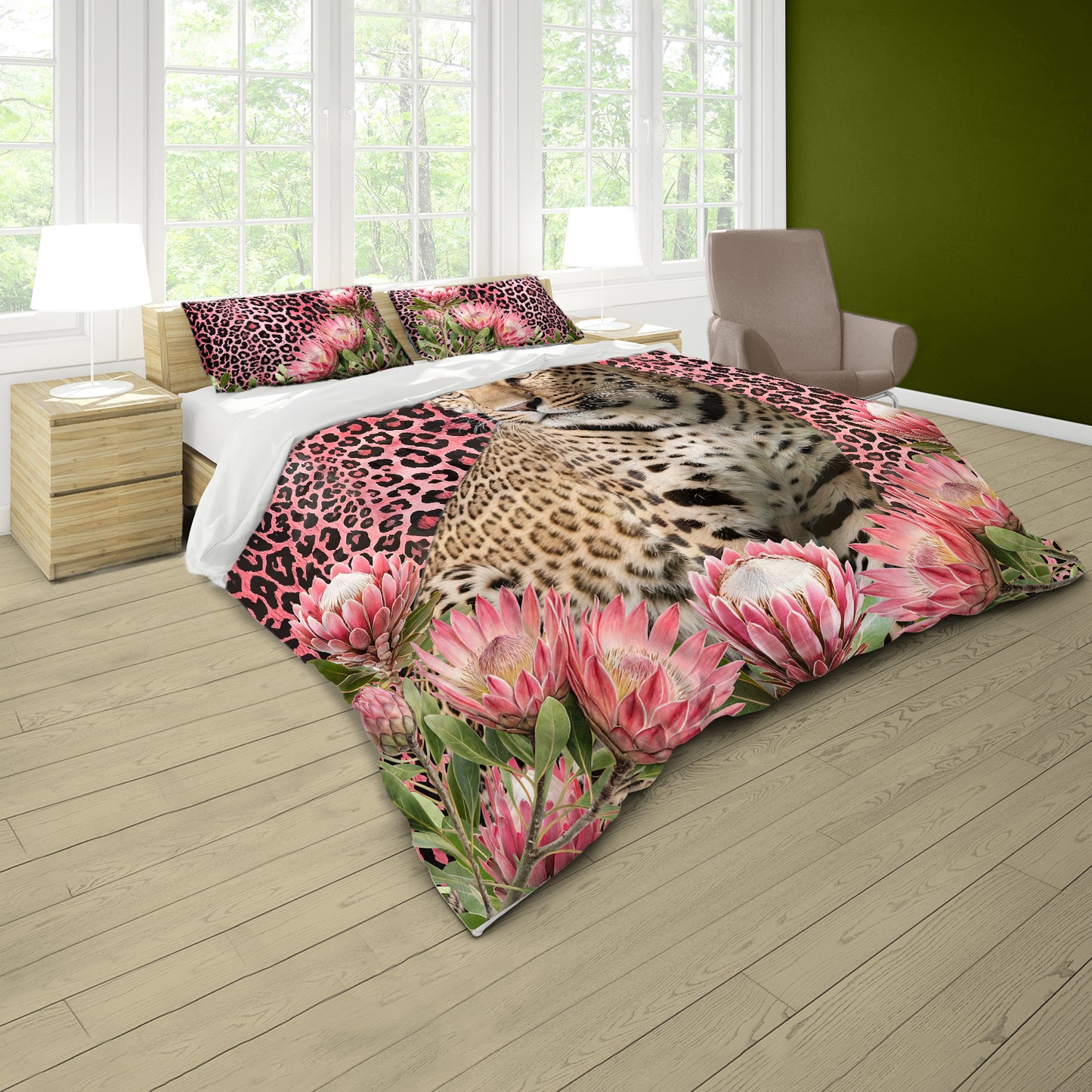 Wildlife Queen Leopard Duvet Cover Set