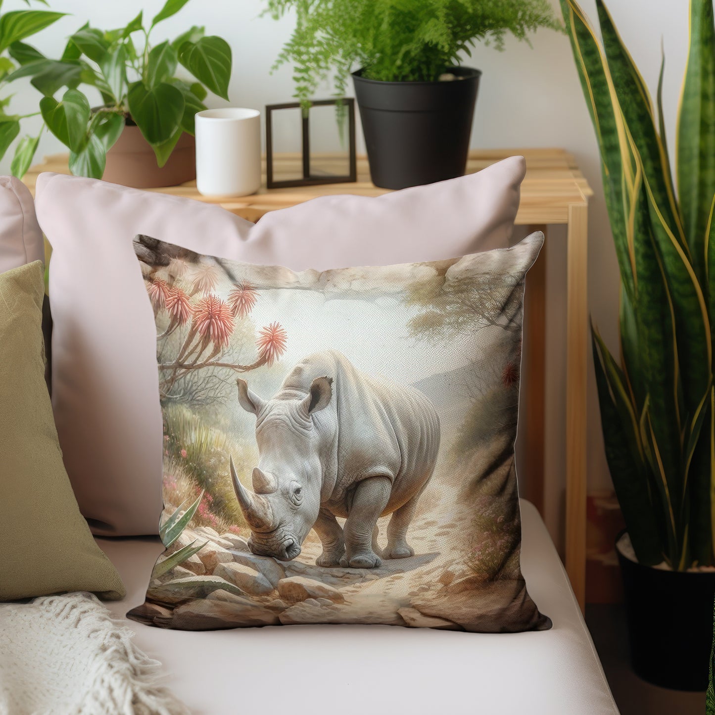 Wildlife Rhino Luxury Scatter