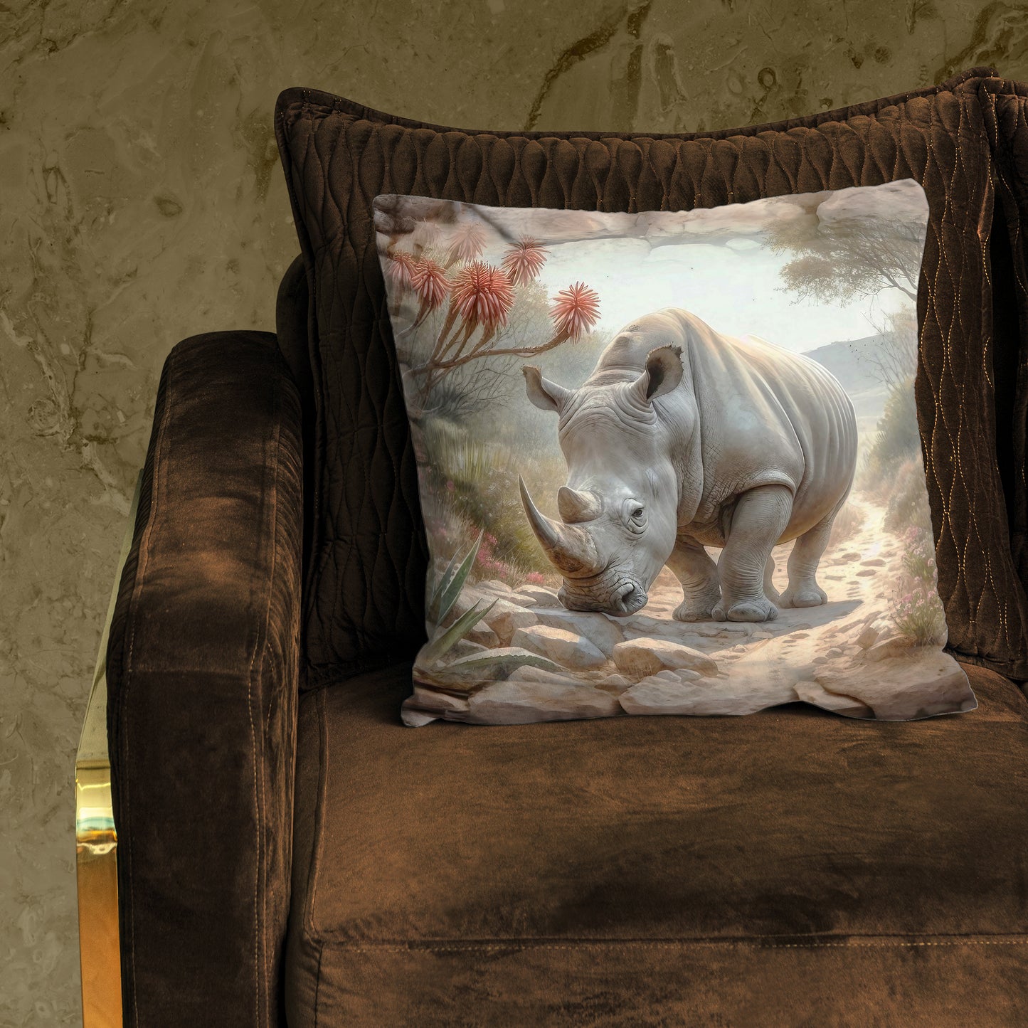 Wildlife Rhino Luxury Scatter