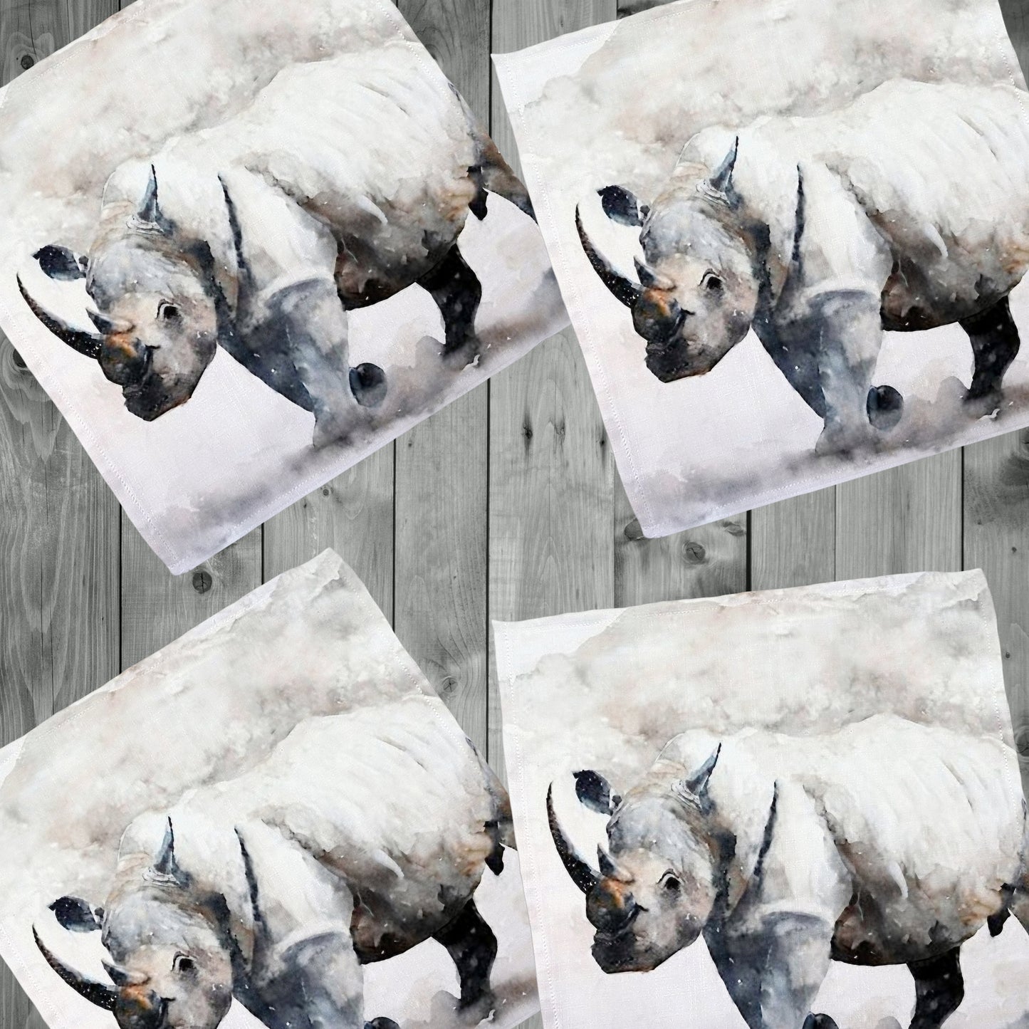 Wildlife Rhino Napkins