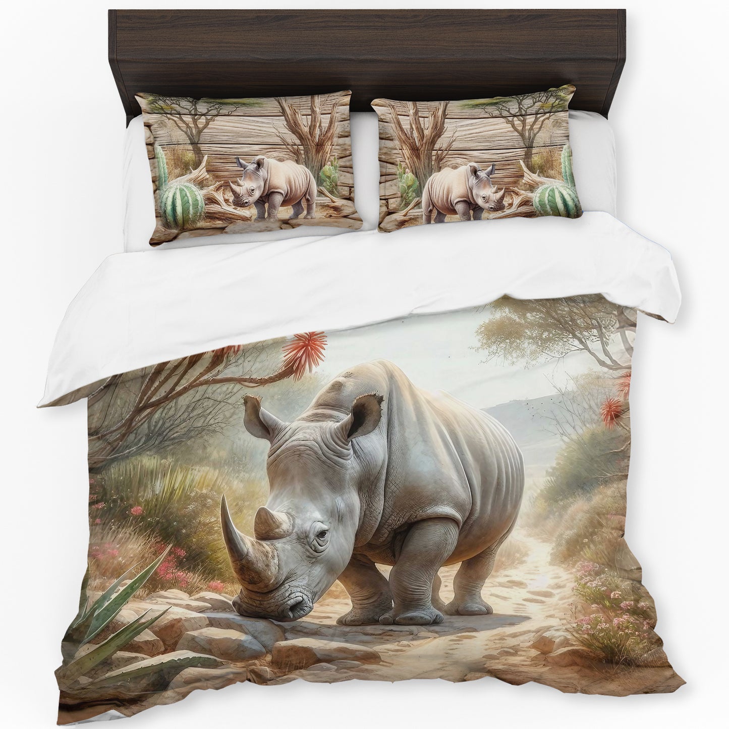 Wildlife Rhyno Duvet Cover Set