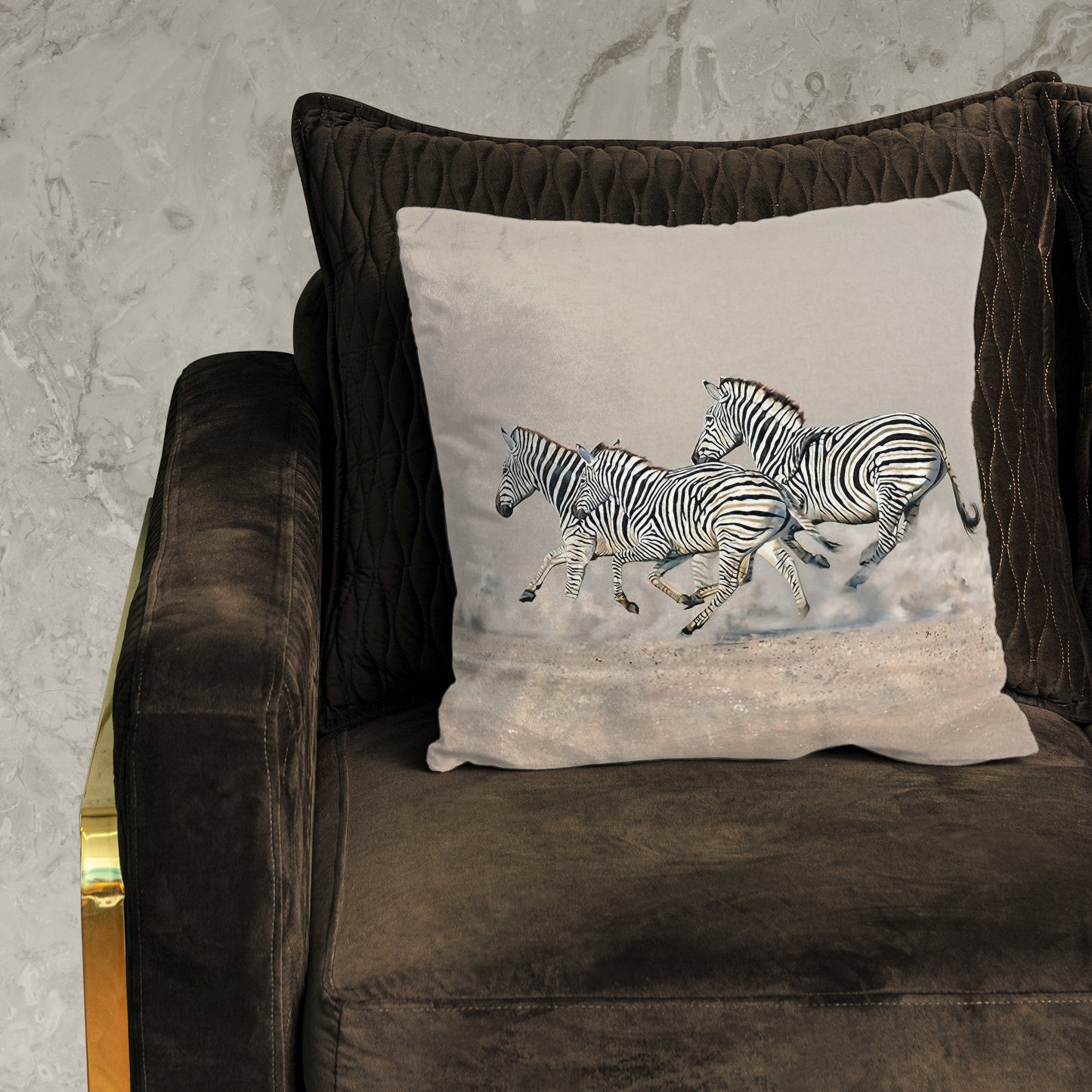 Wildlife Running Zebras Luxury Scatter