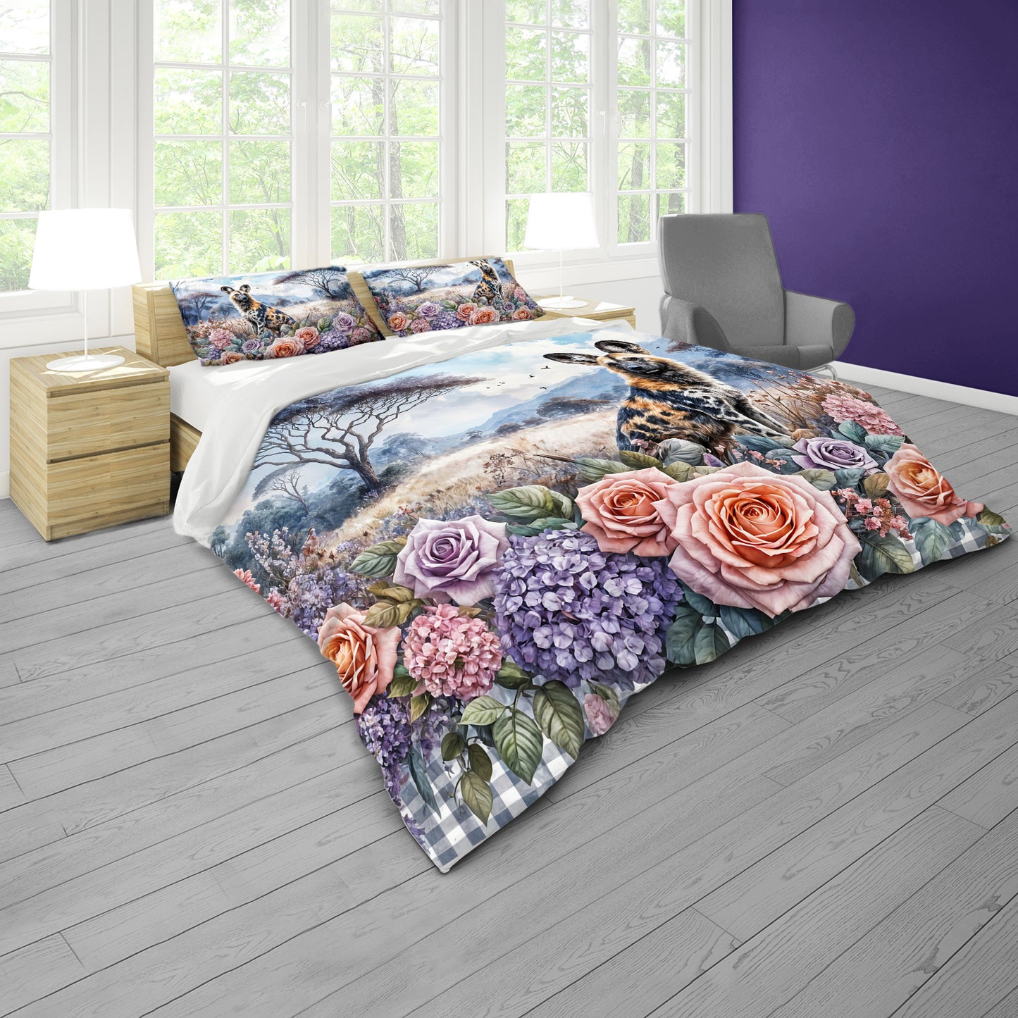Wildlife Savanna Wild Dog Duvet Cover Set