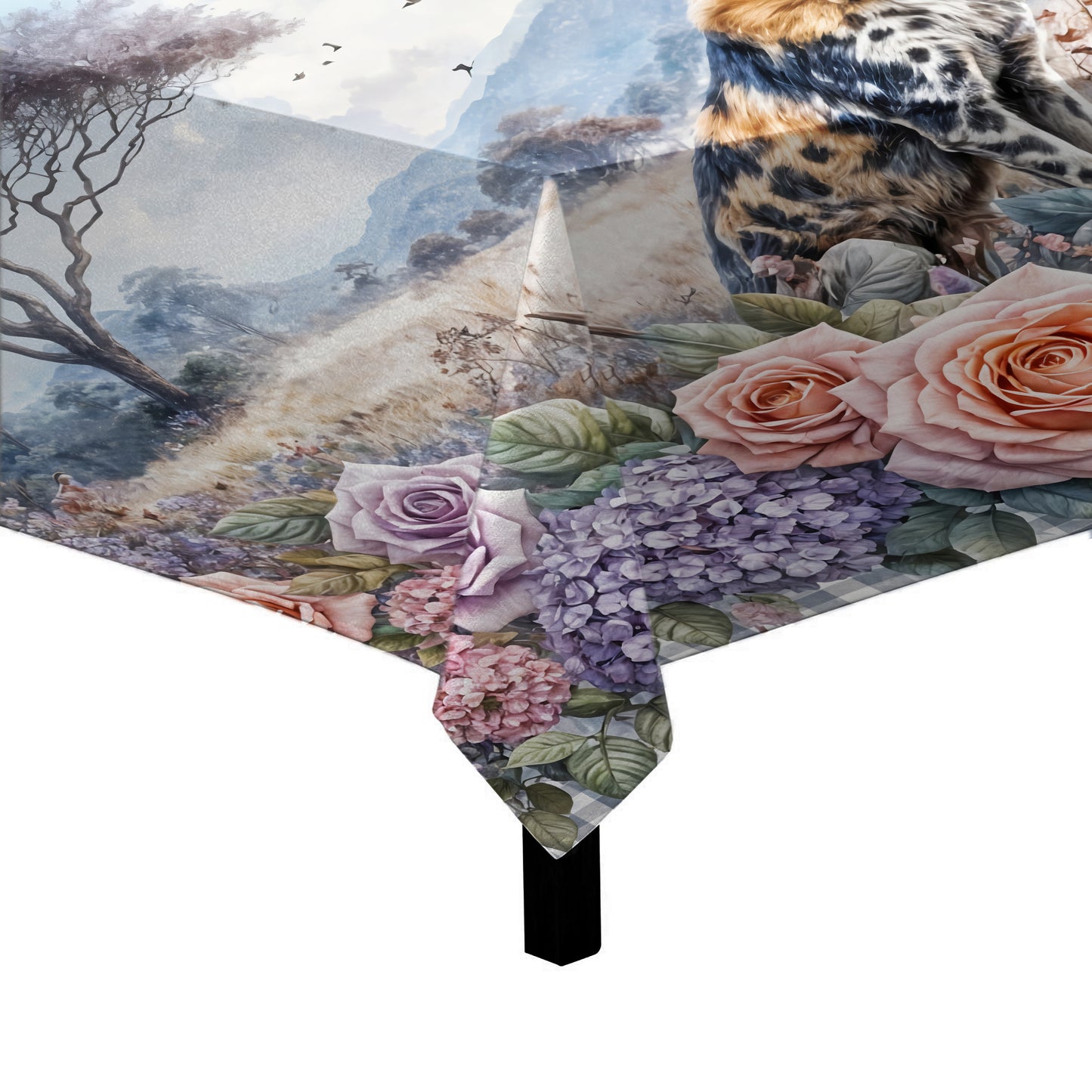 Wildlife Savanna Wild Dog Square Tablecloth