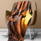 Wildlife Sunset Tiger Light Weight Fleece Blanket