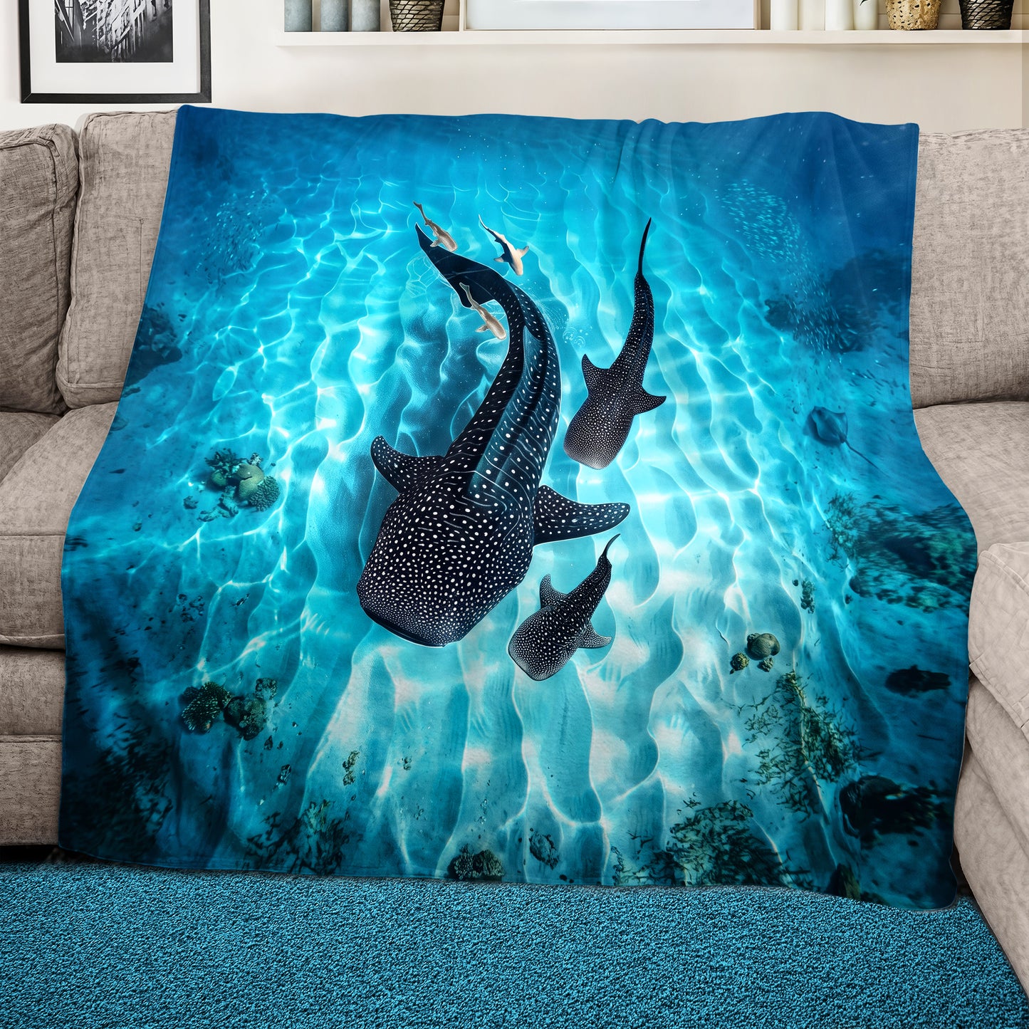Wildlife Whale Shark Light Weight Fleece Blanket