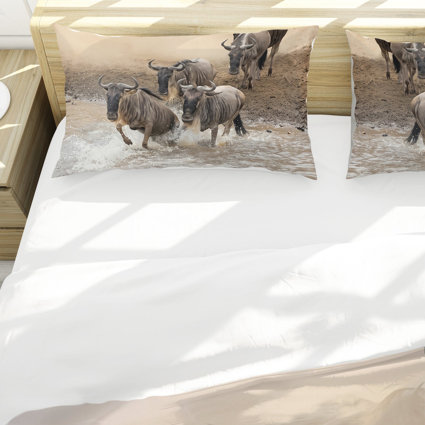 Wildlife Wildebeest Stampede Duvet Cover Set