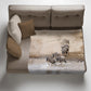 Wildlife Wildebeest Stampede Light Weight Fleece Blanket