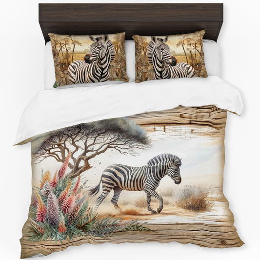 Wildlife Zebra Duvet Cover Set