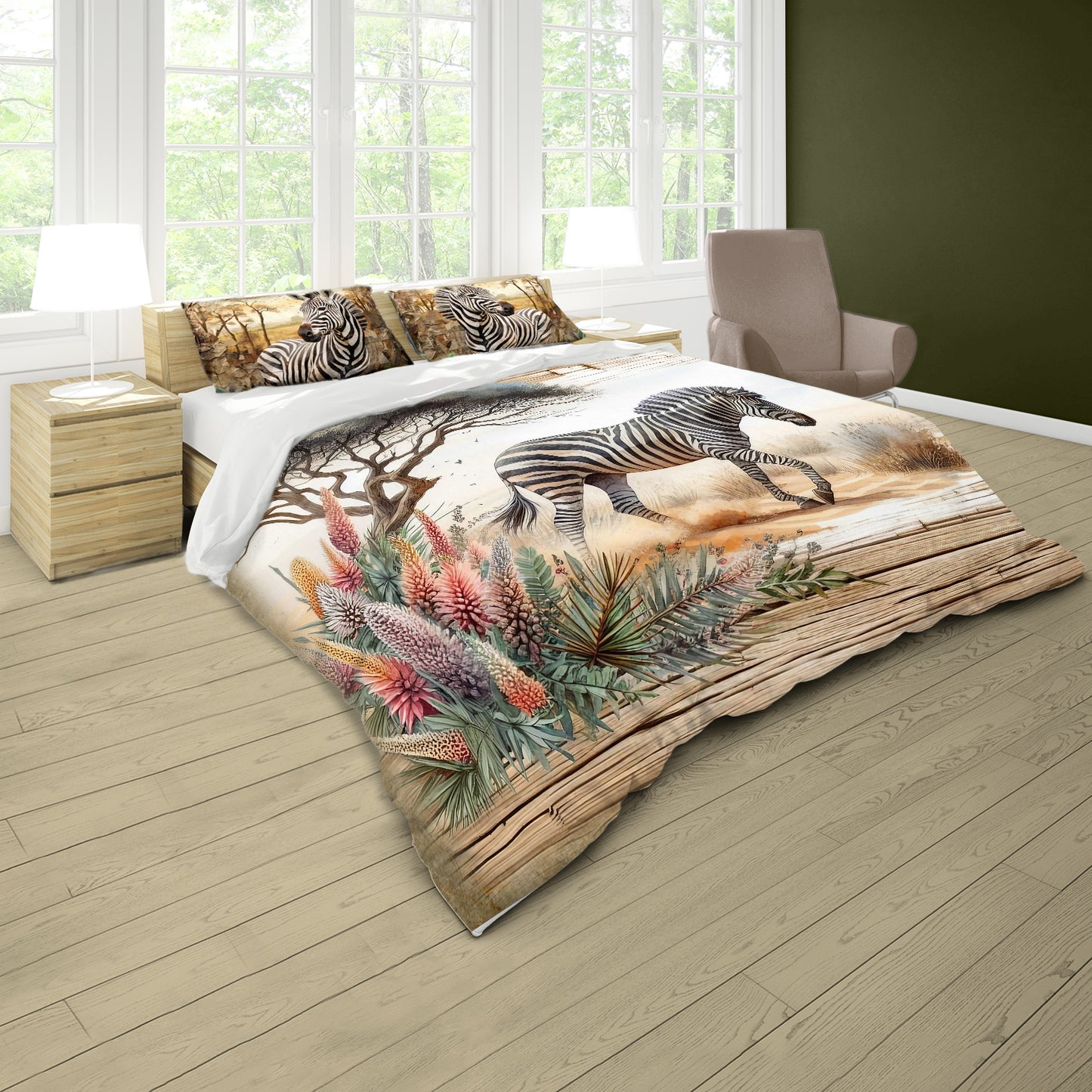 Wildlife Zebra Duvet Cover Set