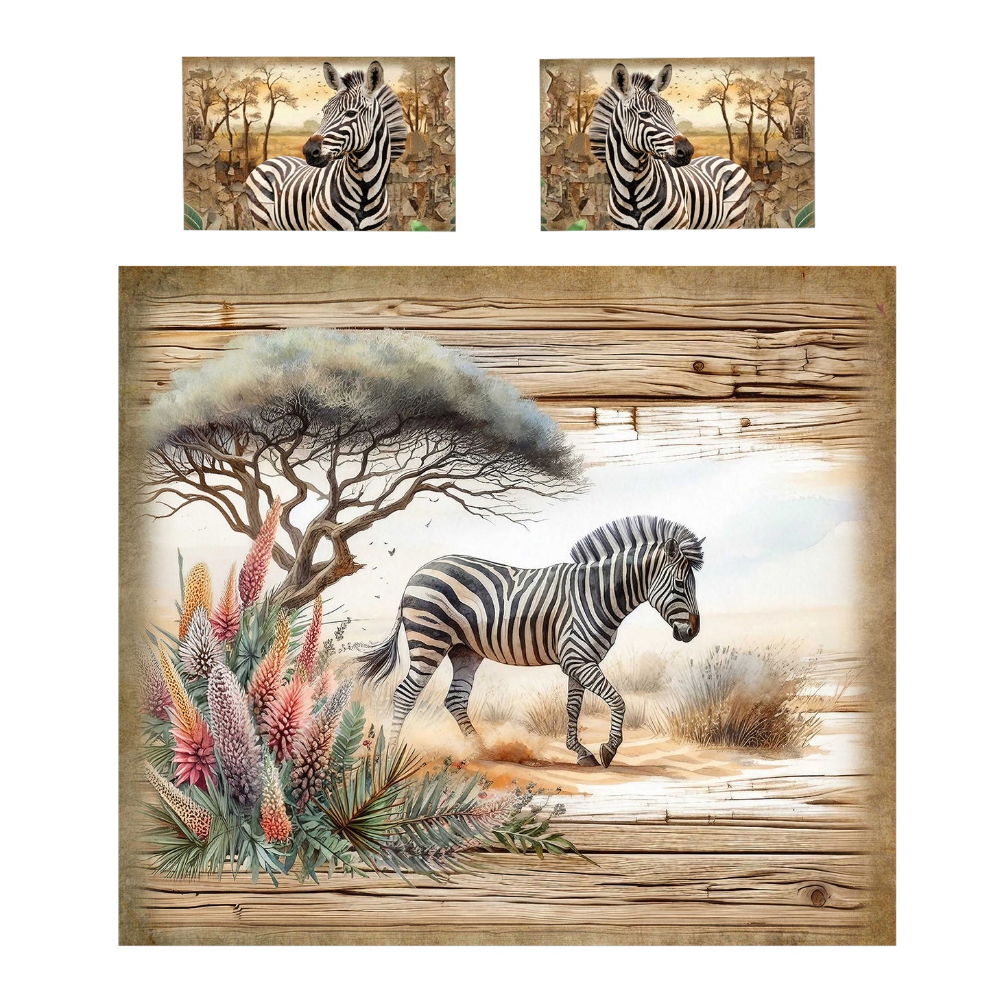 Wildlife Zebra Duvet Cover Set