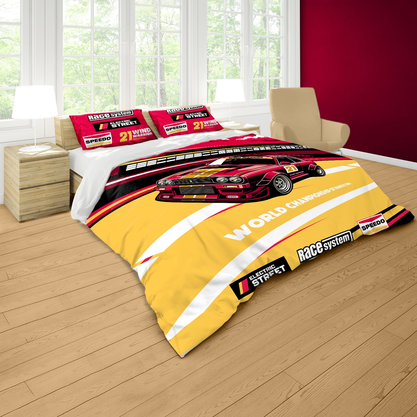 Wind Warrior Racing Duvet Cover Set